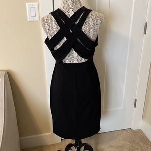 New York & Company black sleeveless dress, v-neck, knee length, size small